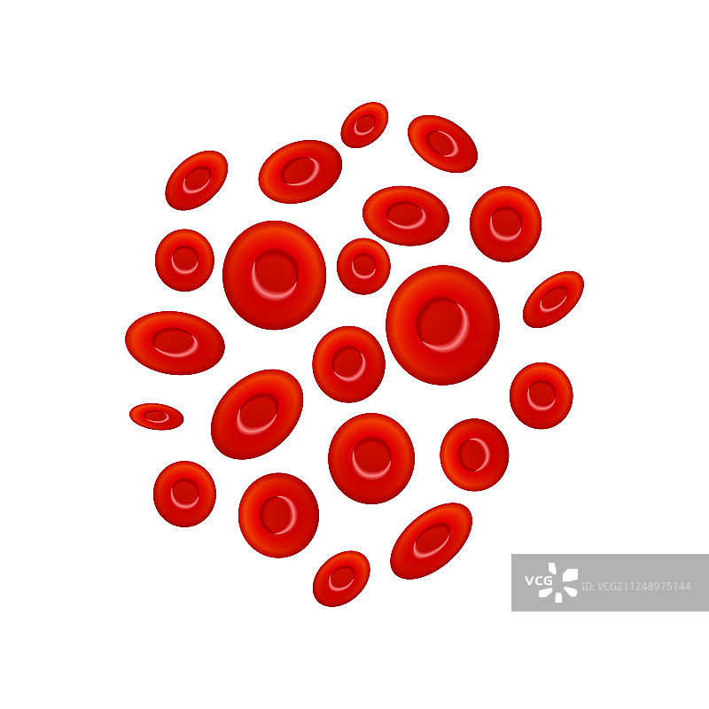 不同类型的红细胞群图片素材