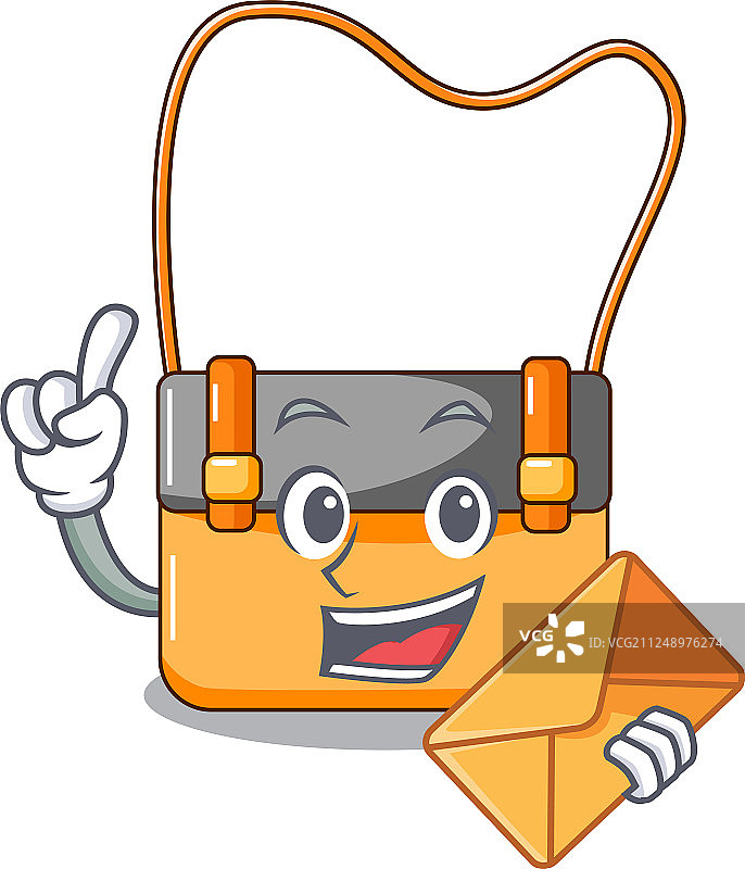 带信封的信使商人图片素材