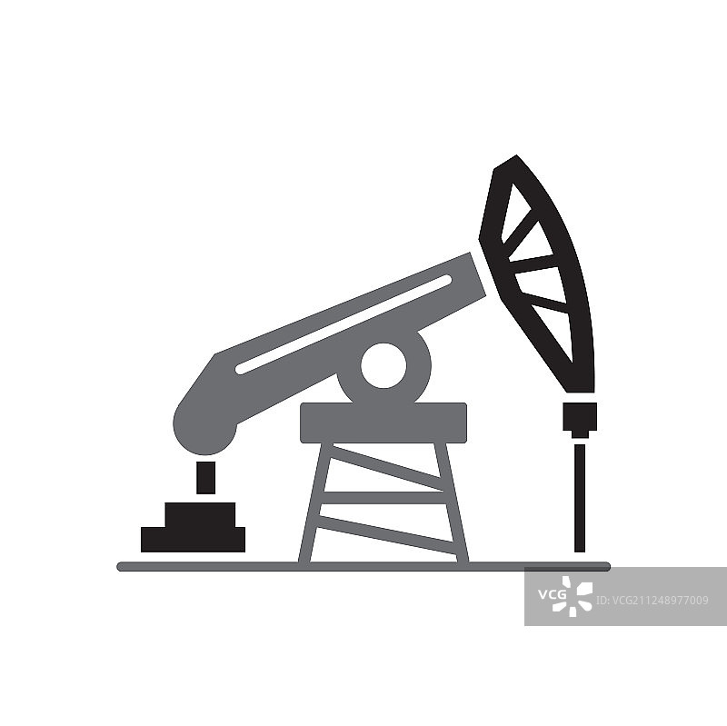 白色背景上的石油生产图标图片素材