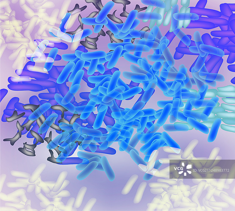 蓝色乳酸杆菌双歧杆菌背景图片素材