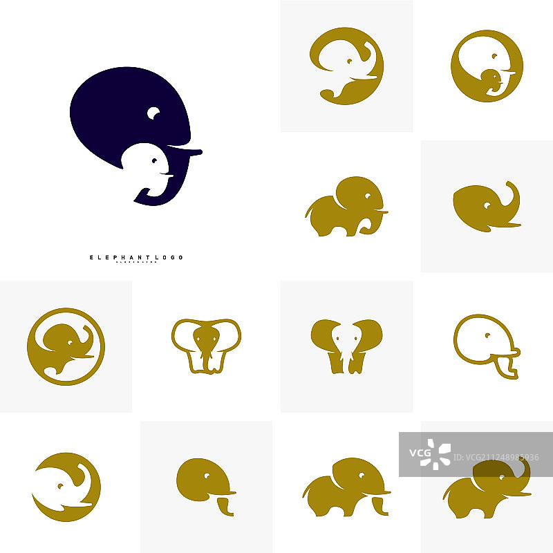 大象logo设计模板图片素材