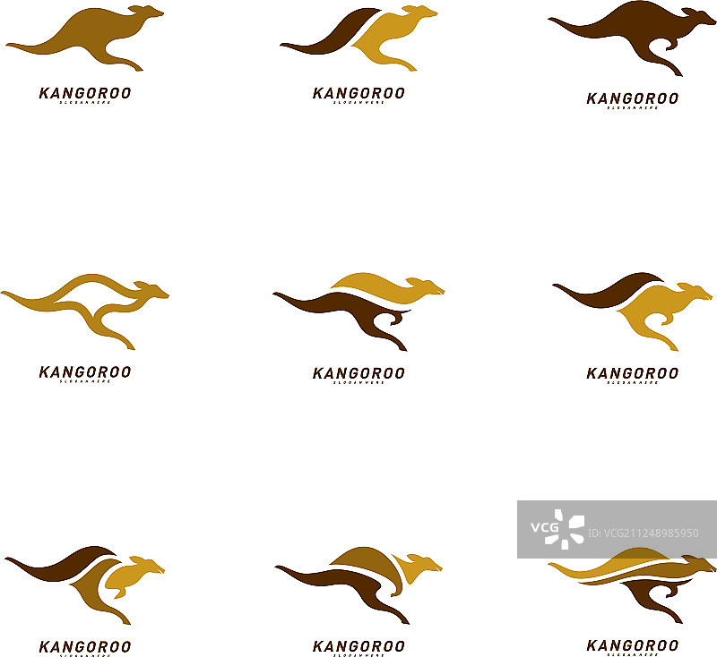 袋鼠Logo设计模板图片素材