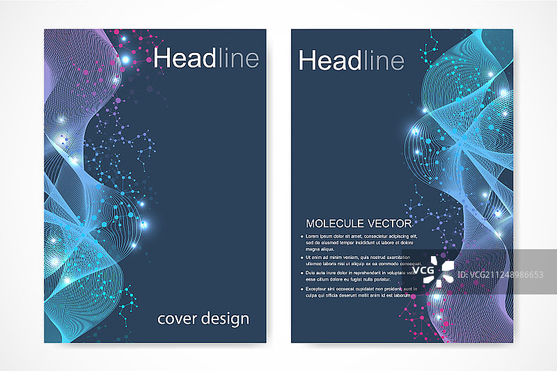 科学的宣传册设计模板传单图片素材