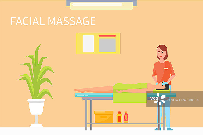 面部护理和按摩技巧图片素材