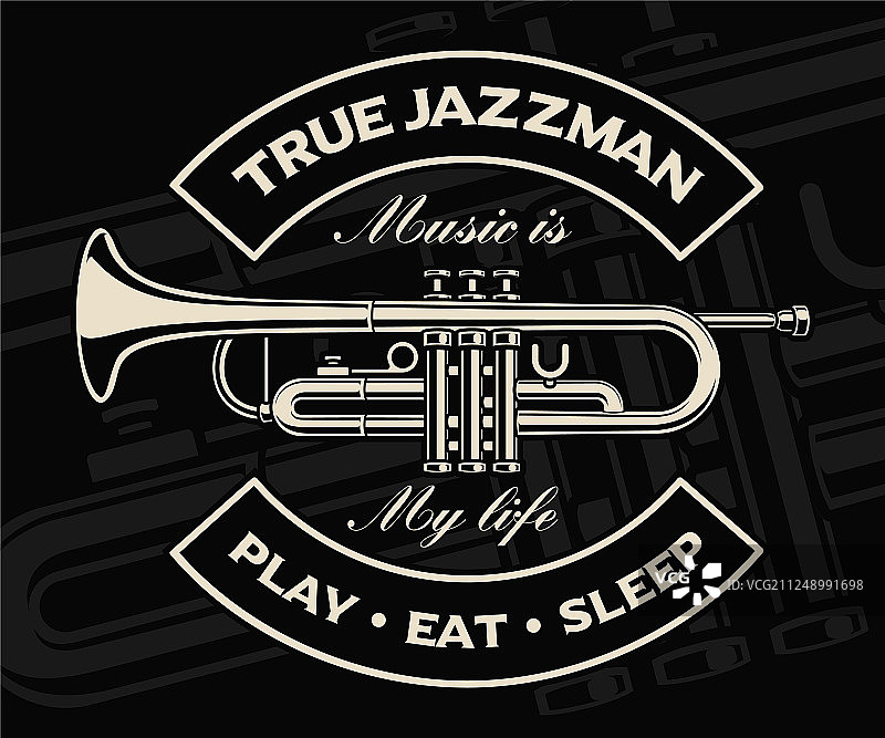 深色背景上的小号图片素材