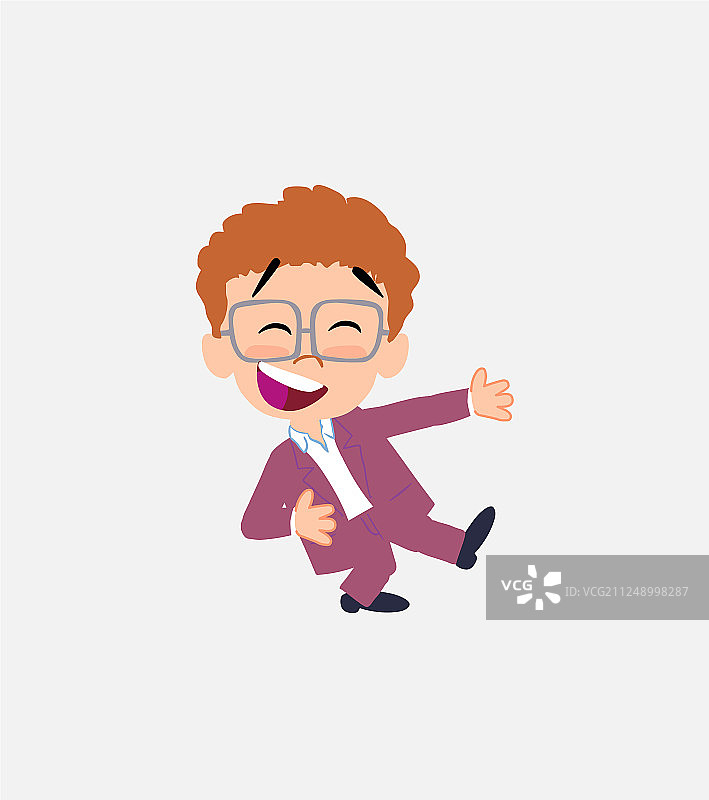 穿着时尚休闲装笑着的商人图片素材