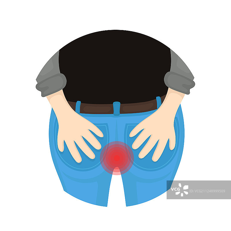 感到臀部不适的男人图片素材