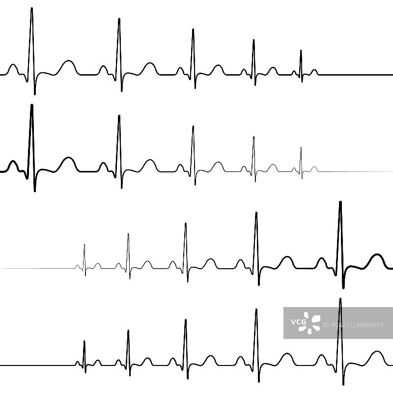 死亡复活心跳符号图标集图片素材