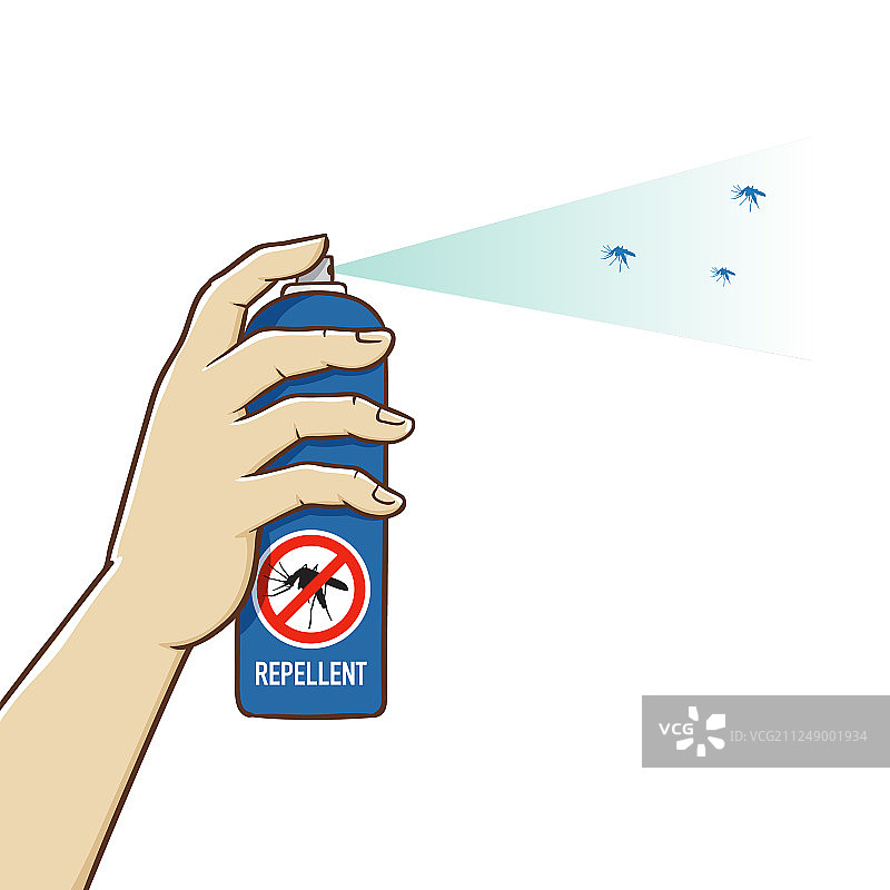 手持驱蚊喷雾罐图片素材