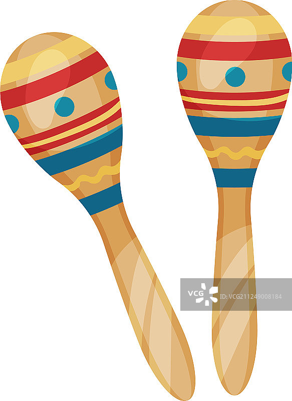 一对沙锤打击乐器图片素材