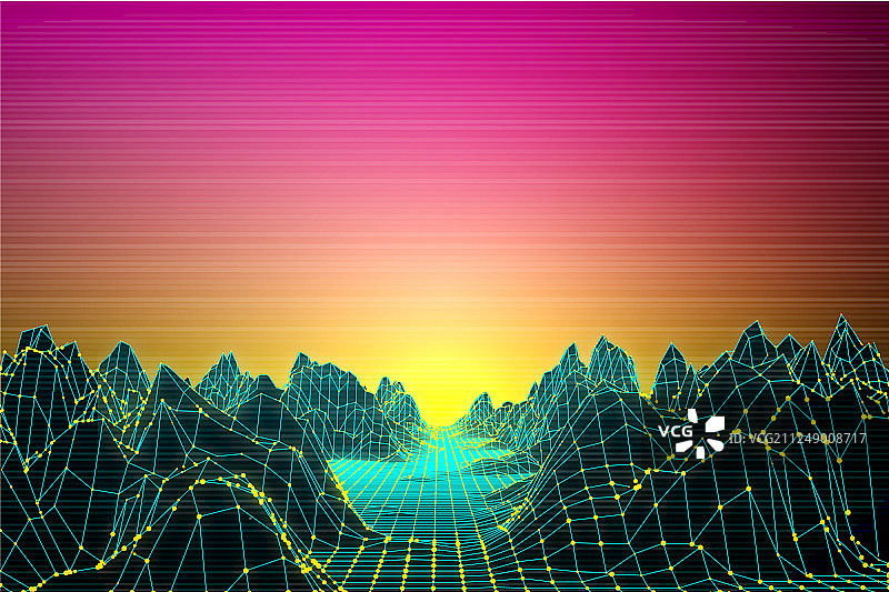 复古未来主义80年代风格背景图片素材