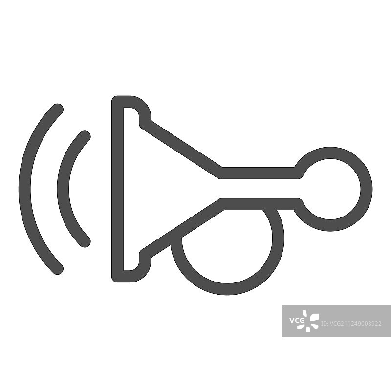 鸣笛线条图标图片素材