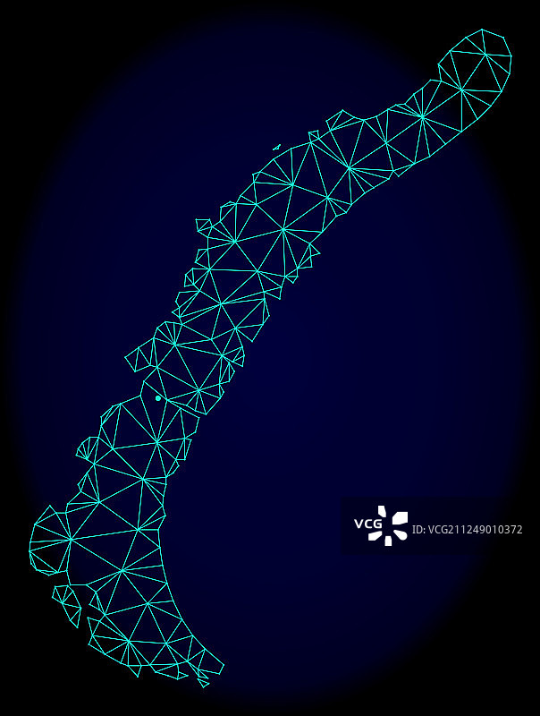 新地岛多边形2D网格抽象地图图片素材