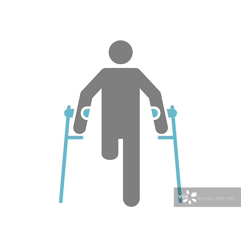 白色背景上的残疾人图标图片素材