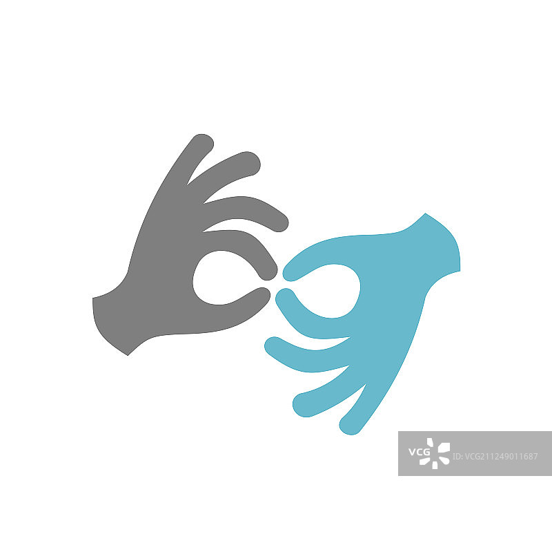 白色背景上的聋哑图标，用于图形图片素材