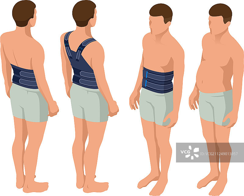 腰背痛或脊柱骨质疏松疼痛图片素材