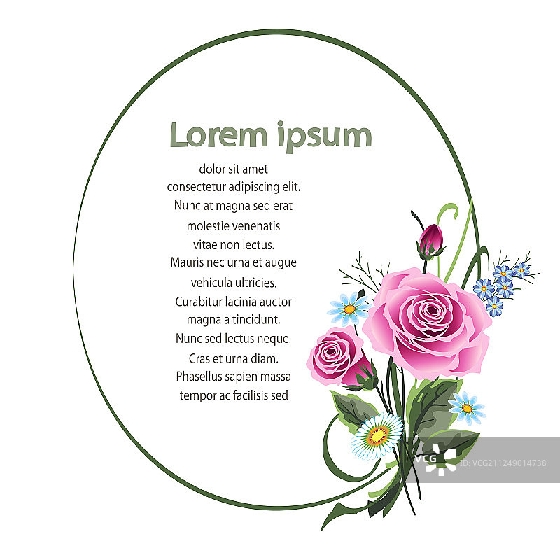 玫瑰婚礼卡片图片素材