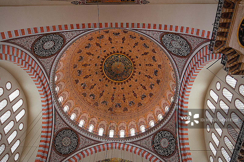 苏莱曼清真寺穹顶图片素材