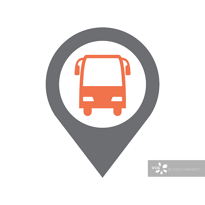 白色背景上的检查站巴士站图标图片素材