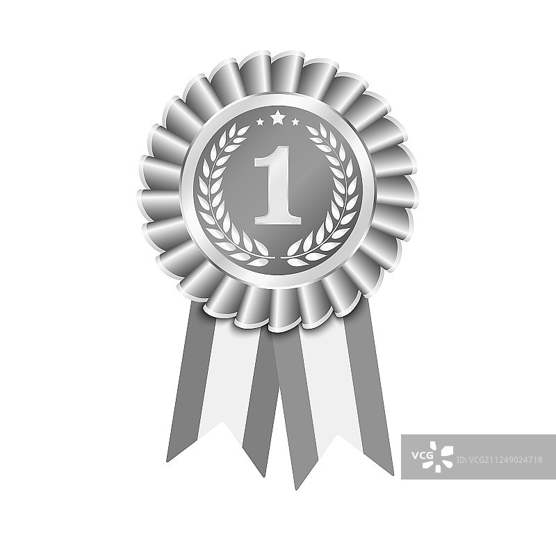 白色背景上孤立的3D获奖丝带图片素材