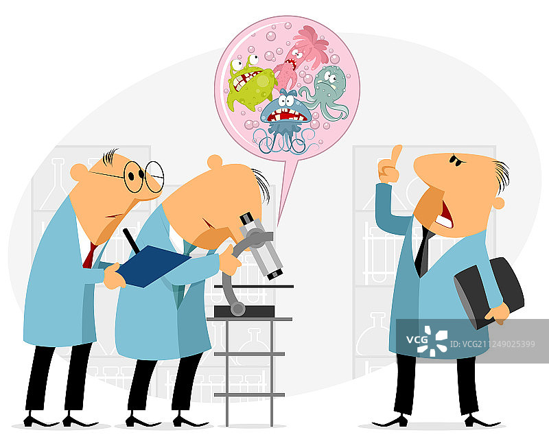 研究微生物的科学家图片素材