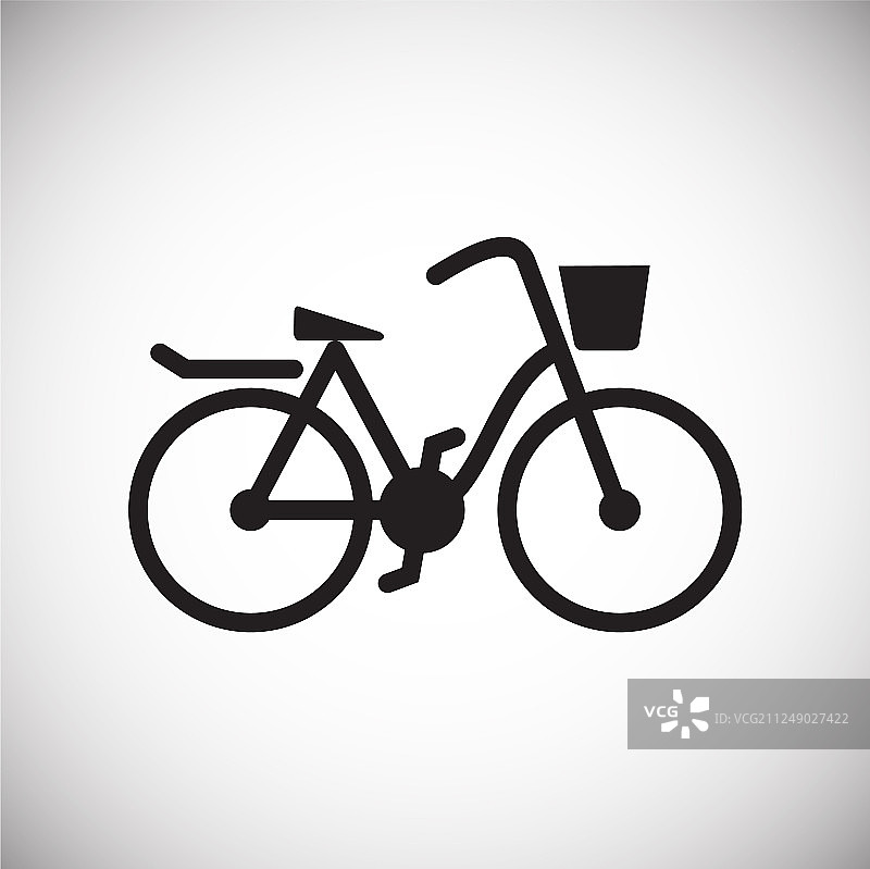白色背景上的图形自行车图标图片素材