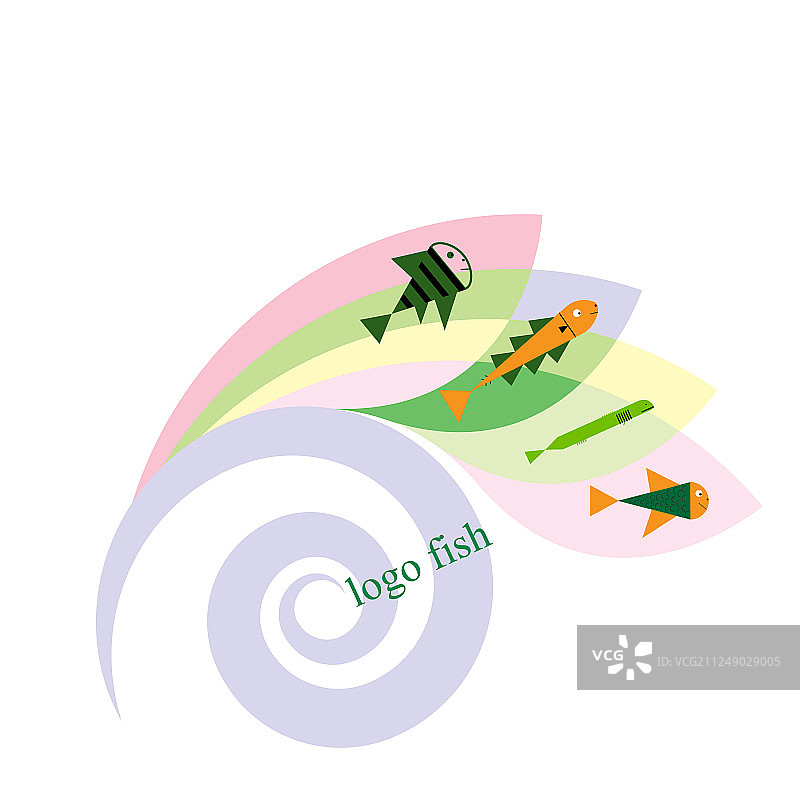 鱼和钓鱼标志设计模板图片素材