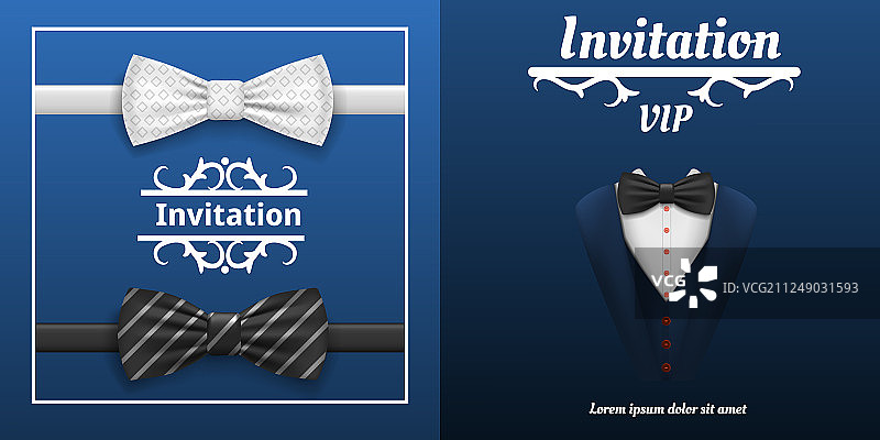 逼真风格的优雅蝴蝶结banner合集图片素材