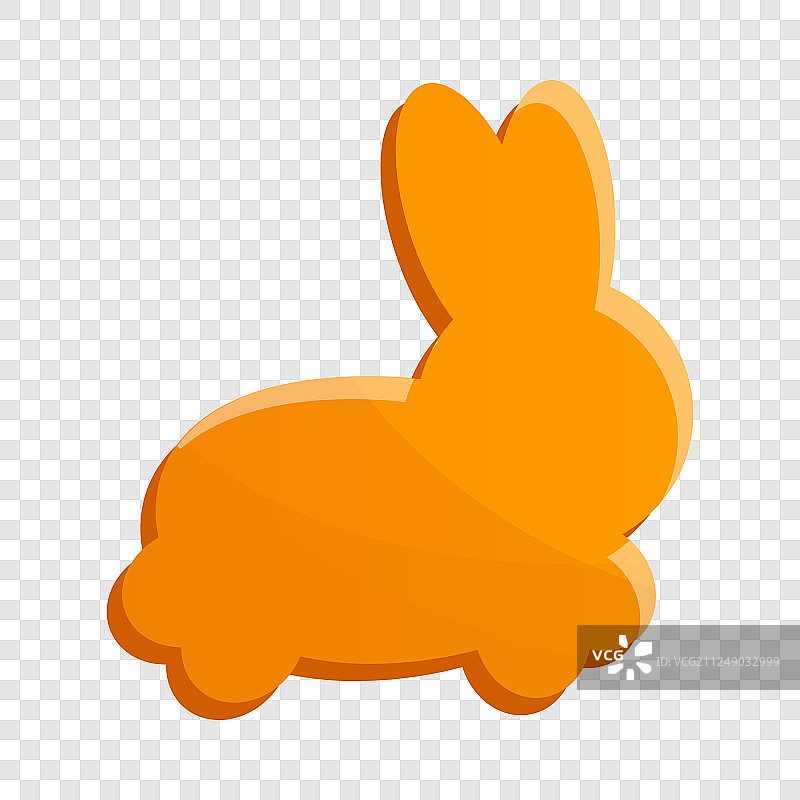 兔子饼干卡通风格图标图片素材