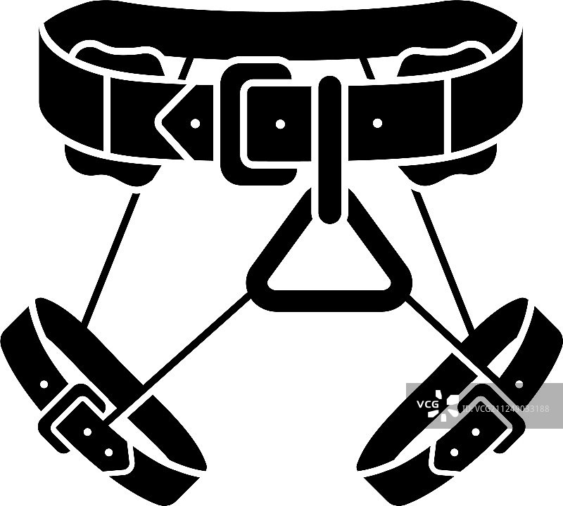 徒步腰带装备图标简约风格图片素材