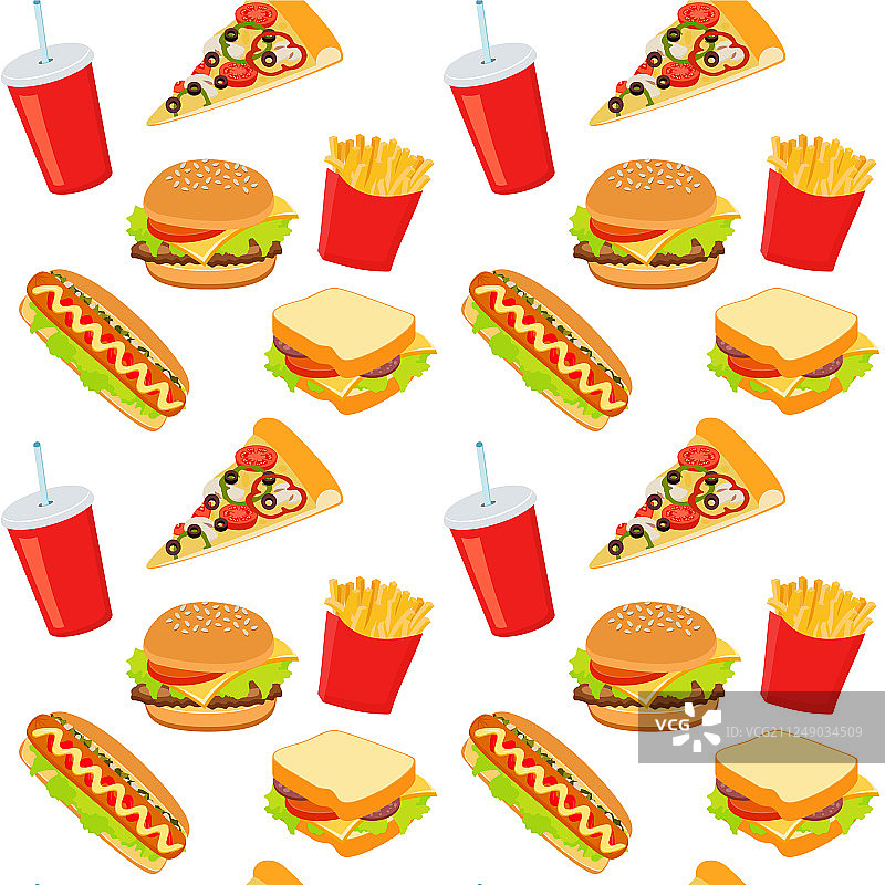 汉堡热狗可乐外卖食品图片素材