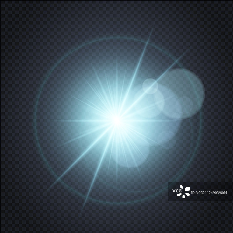 闪耀的光芒与镜头光晕图片素材