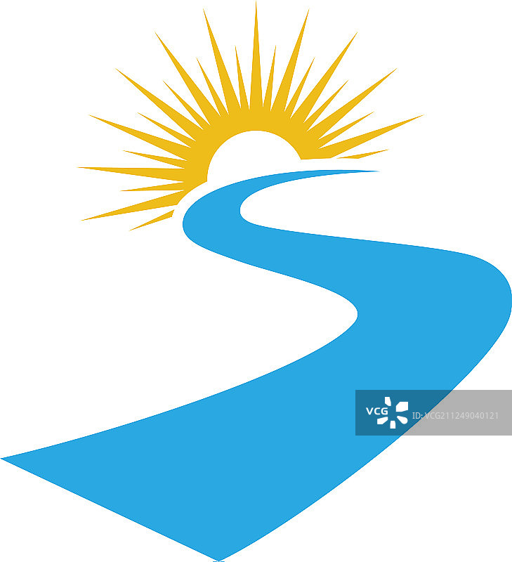 字母S河流标志模板图标图片素材