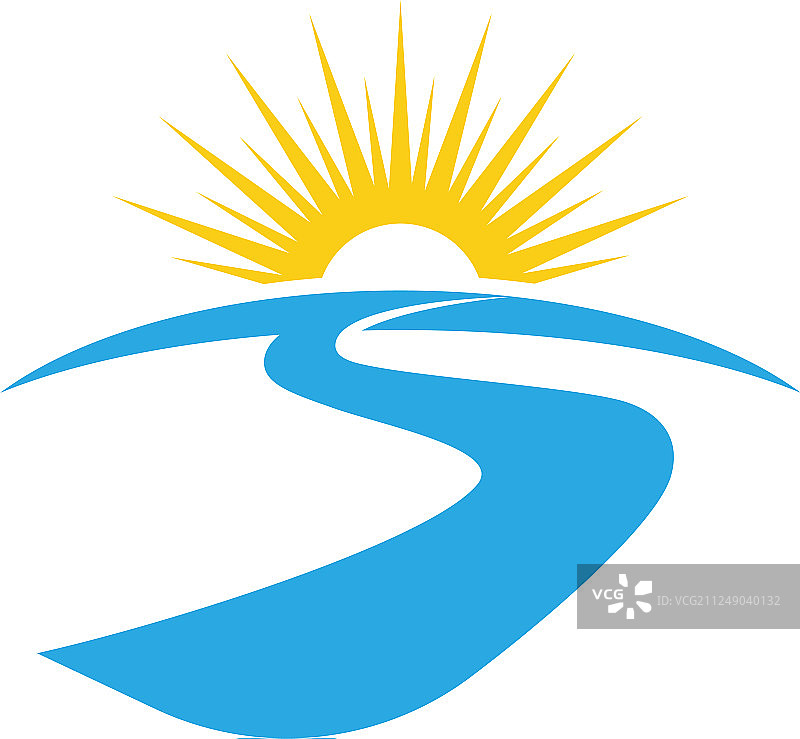 字母S河流标志模板图标图片素材