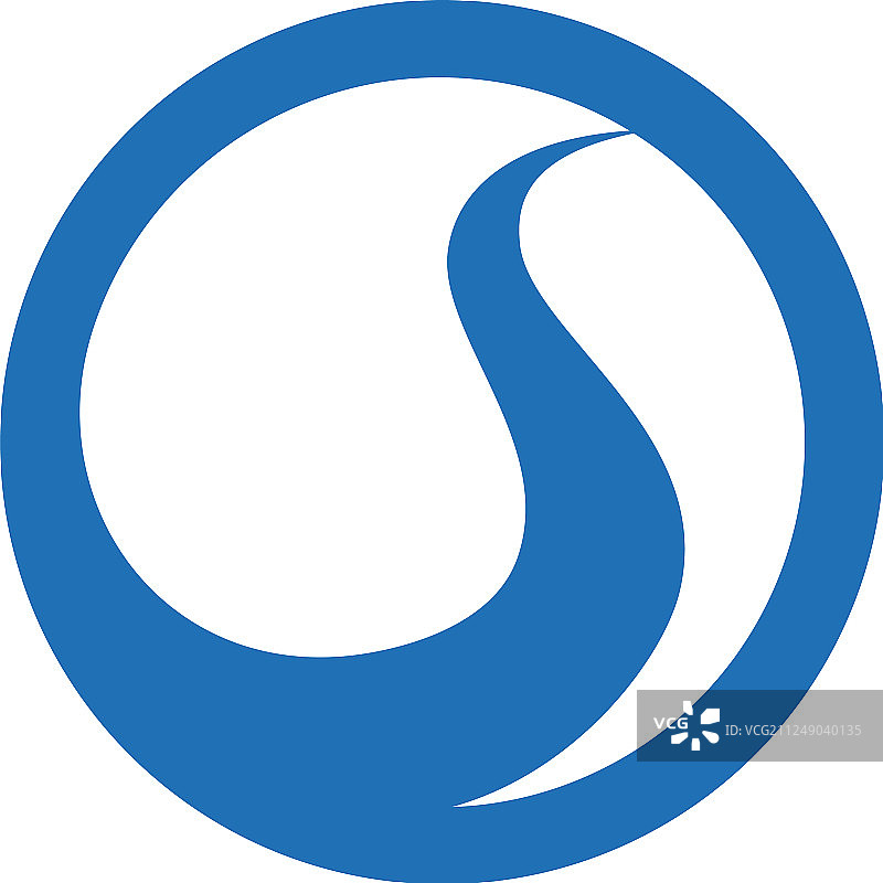 字母S河流标志模板图标图片素材