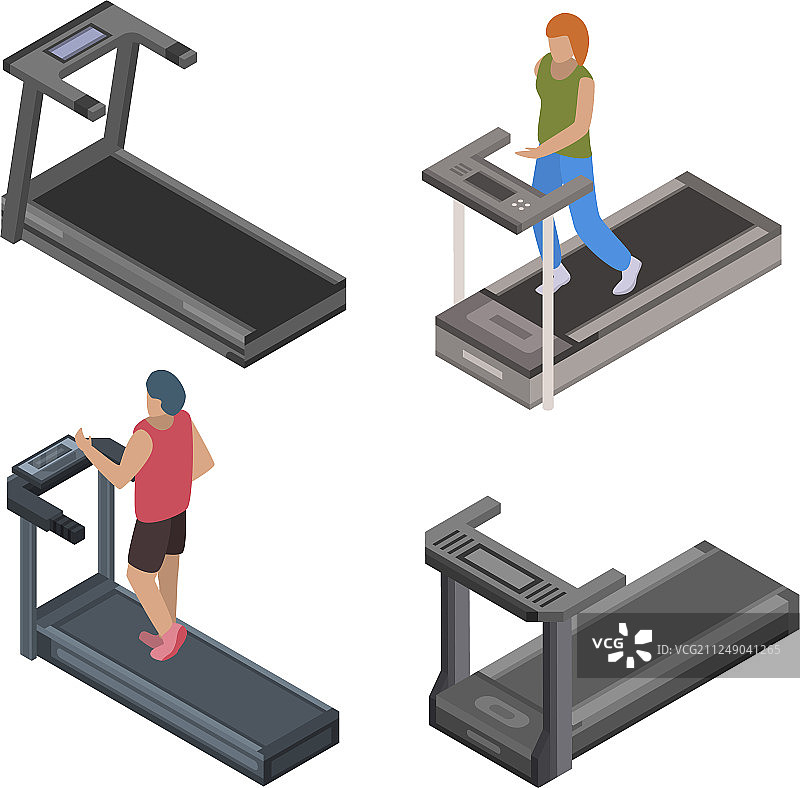 竞走图标集2.5D风格图片素材