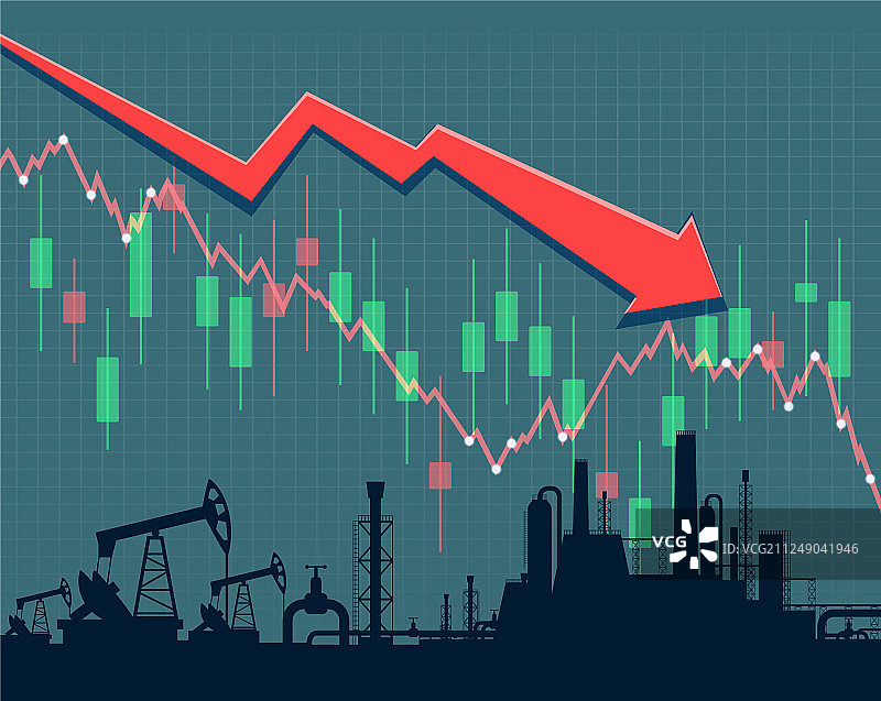 经济衰退的金融图表图片素材