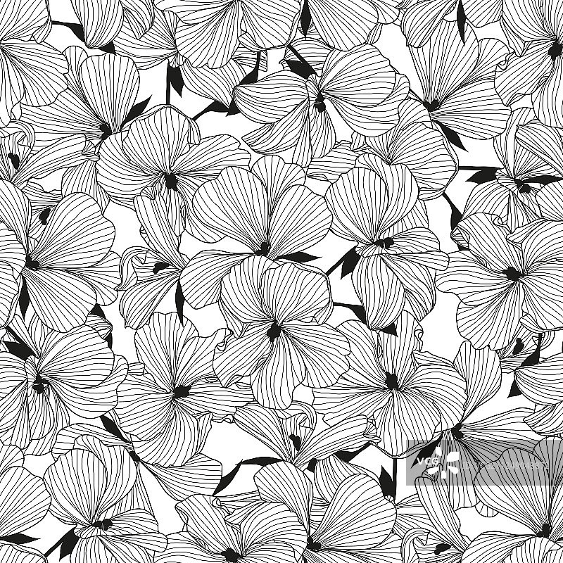 花卉无缝模式图片素材