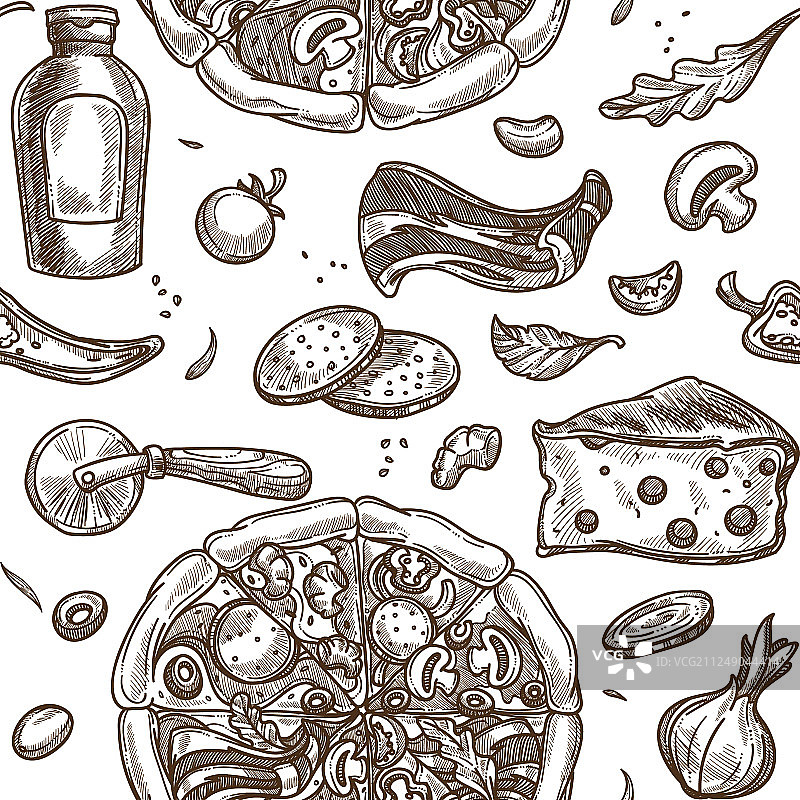 意式披萨食材图片素材