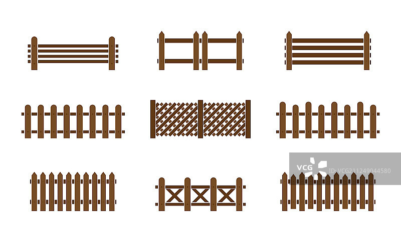 木栅栏合集图片素材