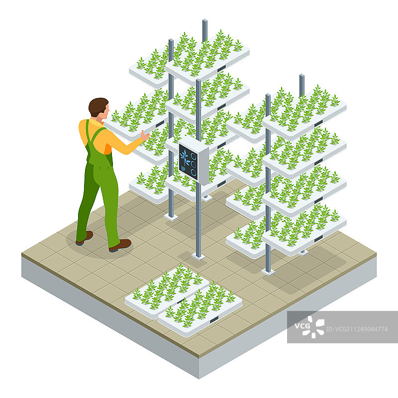 2.5D现代智能工业温室图片素材