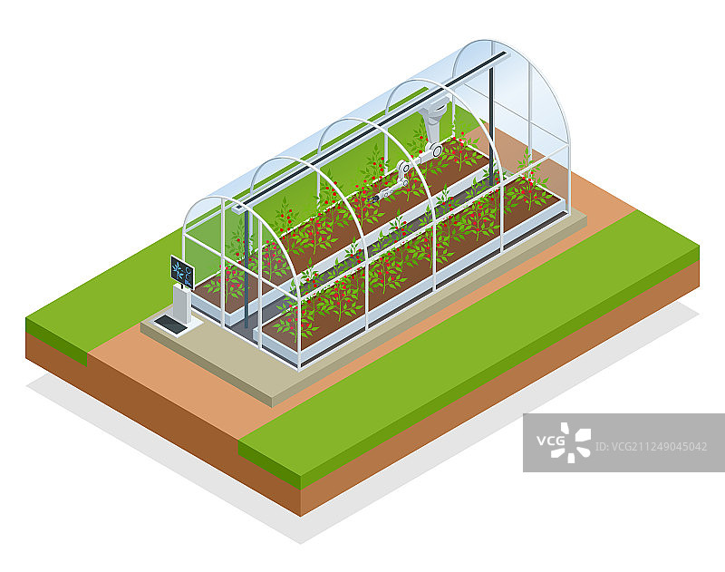 2.5D现代智能工业温室图片素材