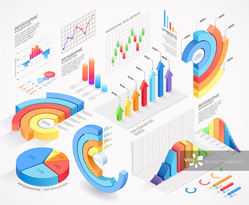 等距信息图表元素图标图片素材