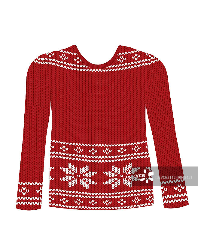 红色针织毛衣图片素材