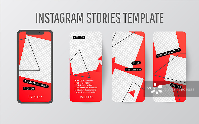 可编辑Stories模板流媒体图片素材