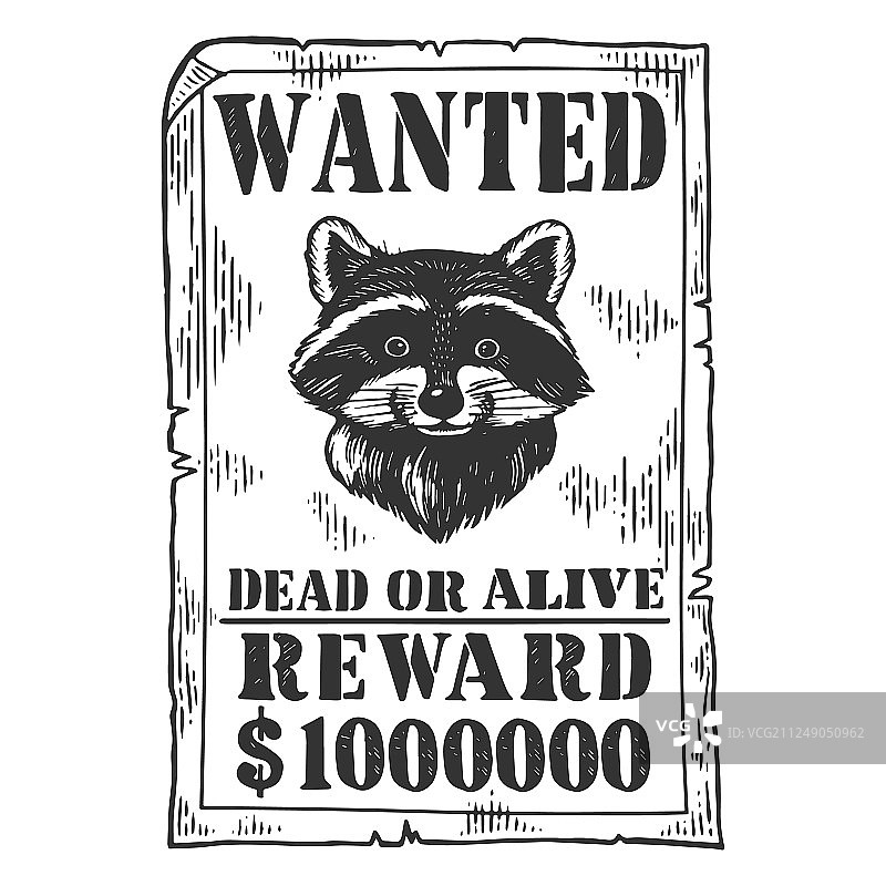 浣熊雕刻海报图片素材