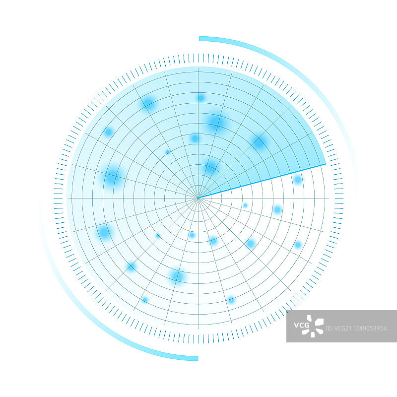 雷达屏幕声呐搜索HUD图片素材