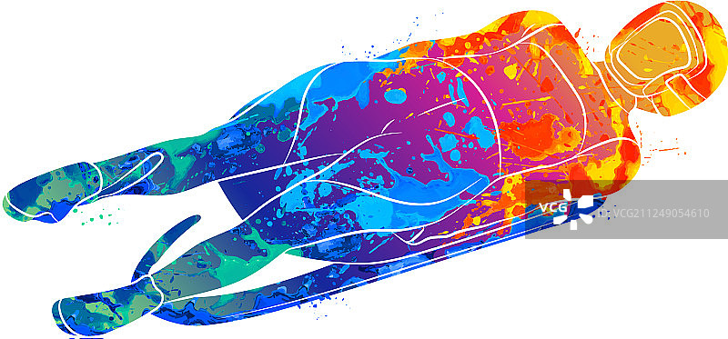 抽象平底雪橇冬季运动图片素材