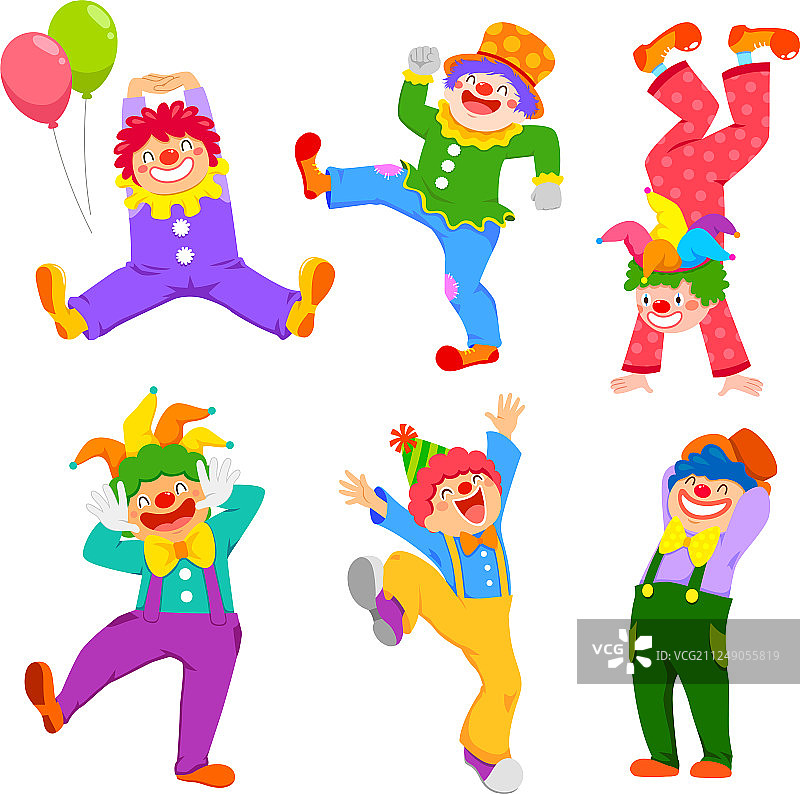 卡通小丑合集图片素材