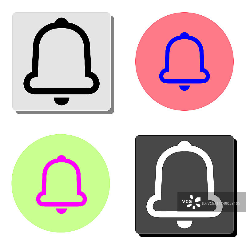 铃铛扁平图标图片素材
